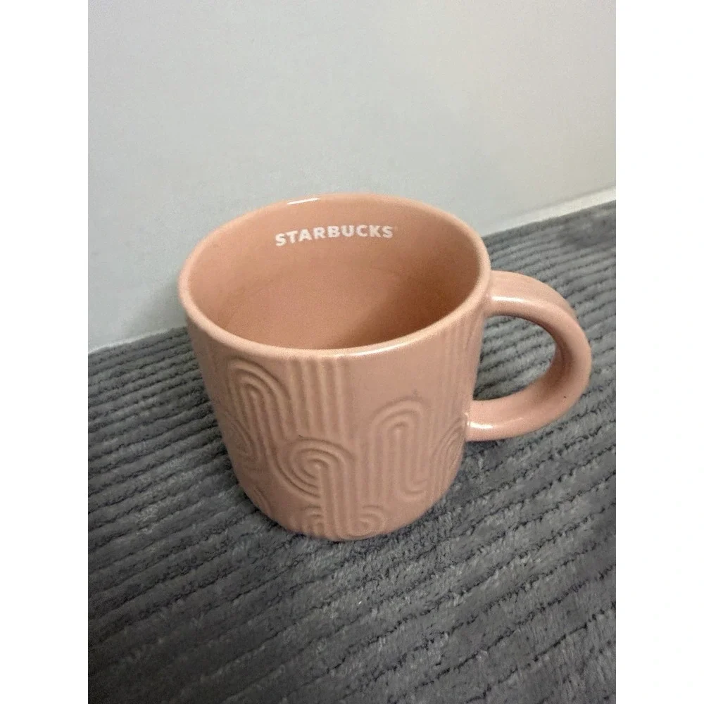 Starbucks Spring 2024 Pastel Pink Curved Mug  14oz Easter -